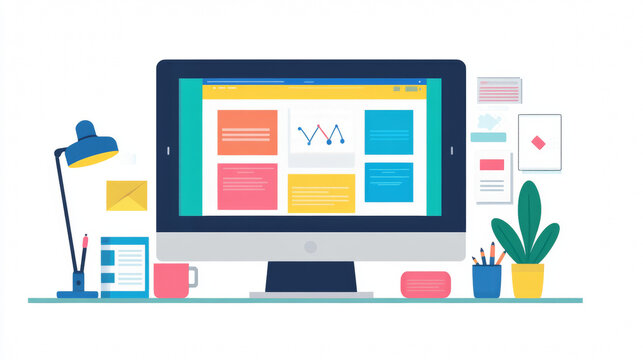 Web design and coding in internet page development languages. Designer develops site layout in programming languages and scripts. Banner concept of process of creating mobile Internet websites.