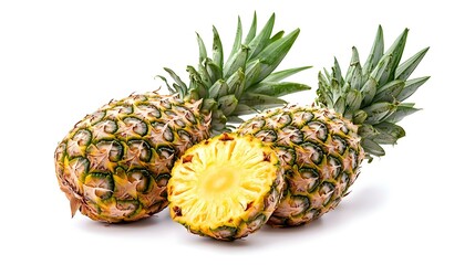 pineapple isolated on white background cutout
