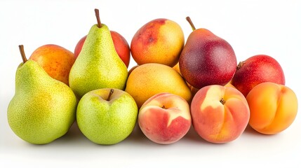 Fruit on white background