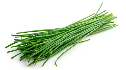 Fototapeta premium A bunch of chives on a white background