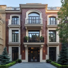 Naklejka premium Fancy brick house with fancy details