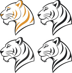 tiger head vector