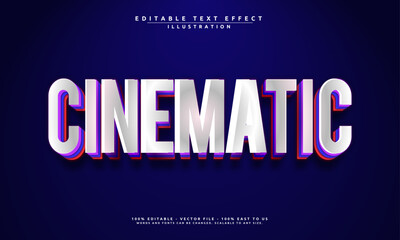 Editable cinematic 3D text effect template, perfect for business branding, logos, and professional design projects