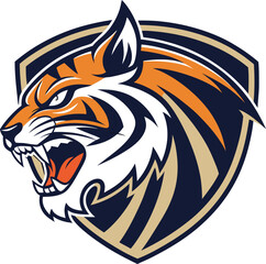 Tiger head mascot logo design