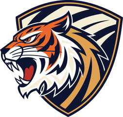 Tiger head mascot logo design