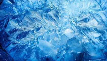 Obraz premium abstract blue background texture of frozen water ice