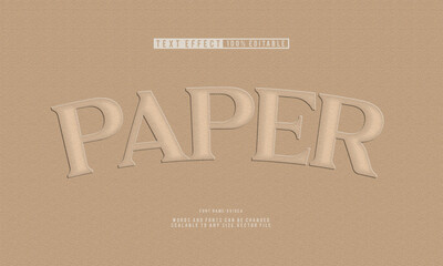 Editable paper text effect with a simple, clean design. Ideal for minimalist projects, stationery, and branding.