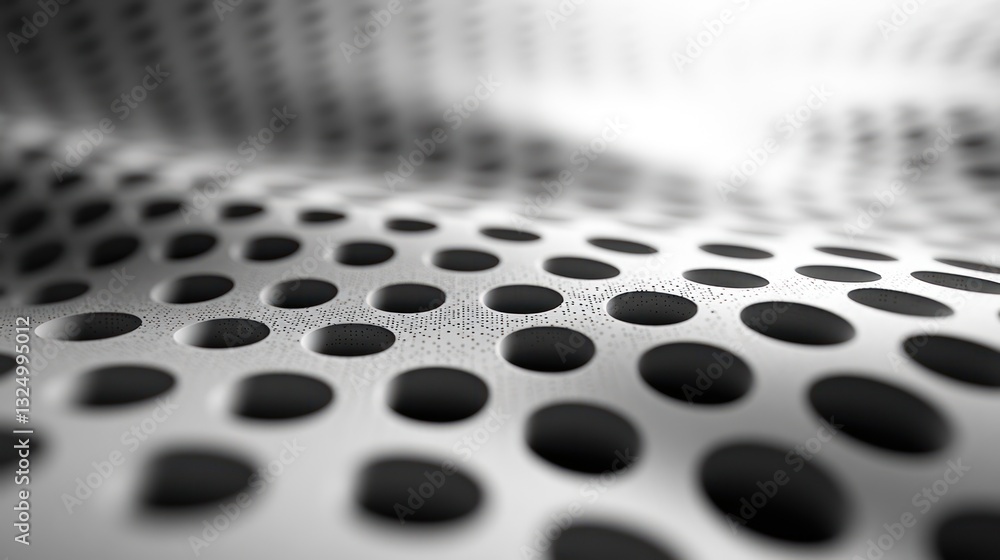Aufkleber a minimalist polka-dot pattern with soft bokeh lighting