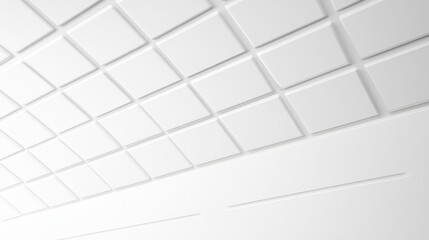 Geometric ceiling pattern featuring clean white squares and linear elements, creating contemporary architectural texture with minimalist design approach