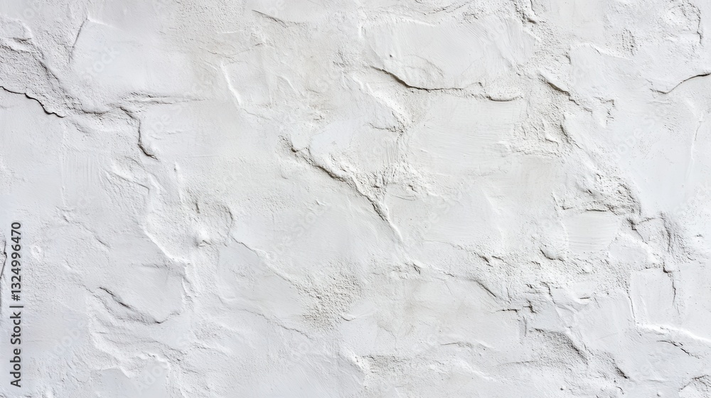 Poster textured white wall featuring decorative plaster technique, generating visual depth and architectura