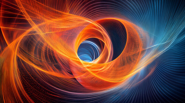 Danse des lignes : illustration hypnotique et relaxante. Hypnotic Lumens. Illustration