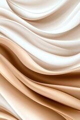 Flowing beige and white abstract waves creating an elegant background