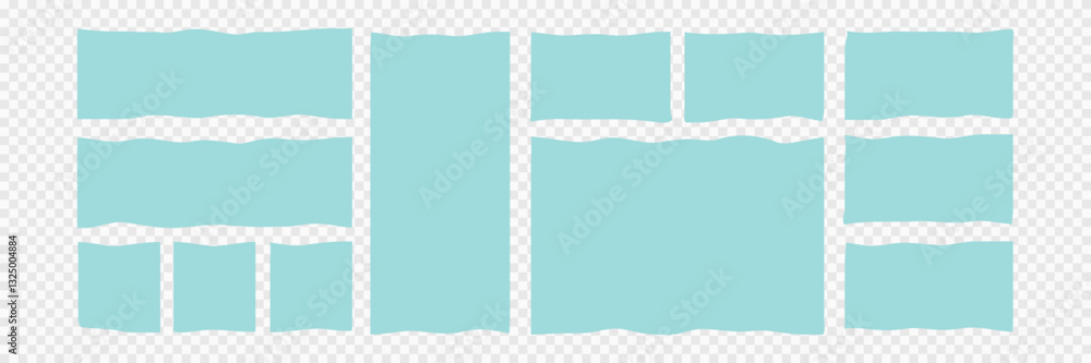 Fototapete set of deform shapes for text. abstract rectangle frames with wiggly borders. dialog boxes. vector i