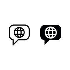 Fototapeta premium Language icon set color editable on white background