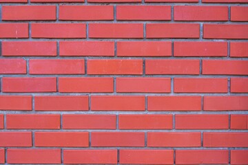 red brick wall background. Facing brick texture