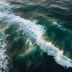 Aerial View Of Vibrant Ocean Waves And Textures