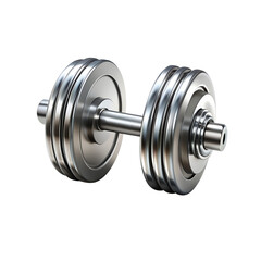 Naklejka premium Sleek Stainless Steel Dumbbell – Precision and Strength