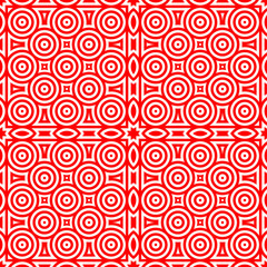 Circles pattern. Hoops seamless ornament. Dot motif. Circular figures backdrop. Rounds background. Rings wallpaper. Digital paper, textile print, web design, abstract image. Vector illustration.