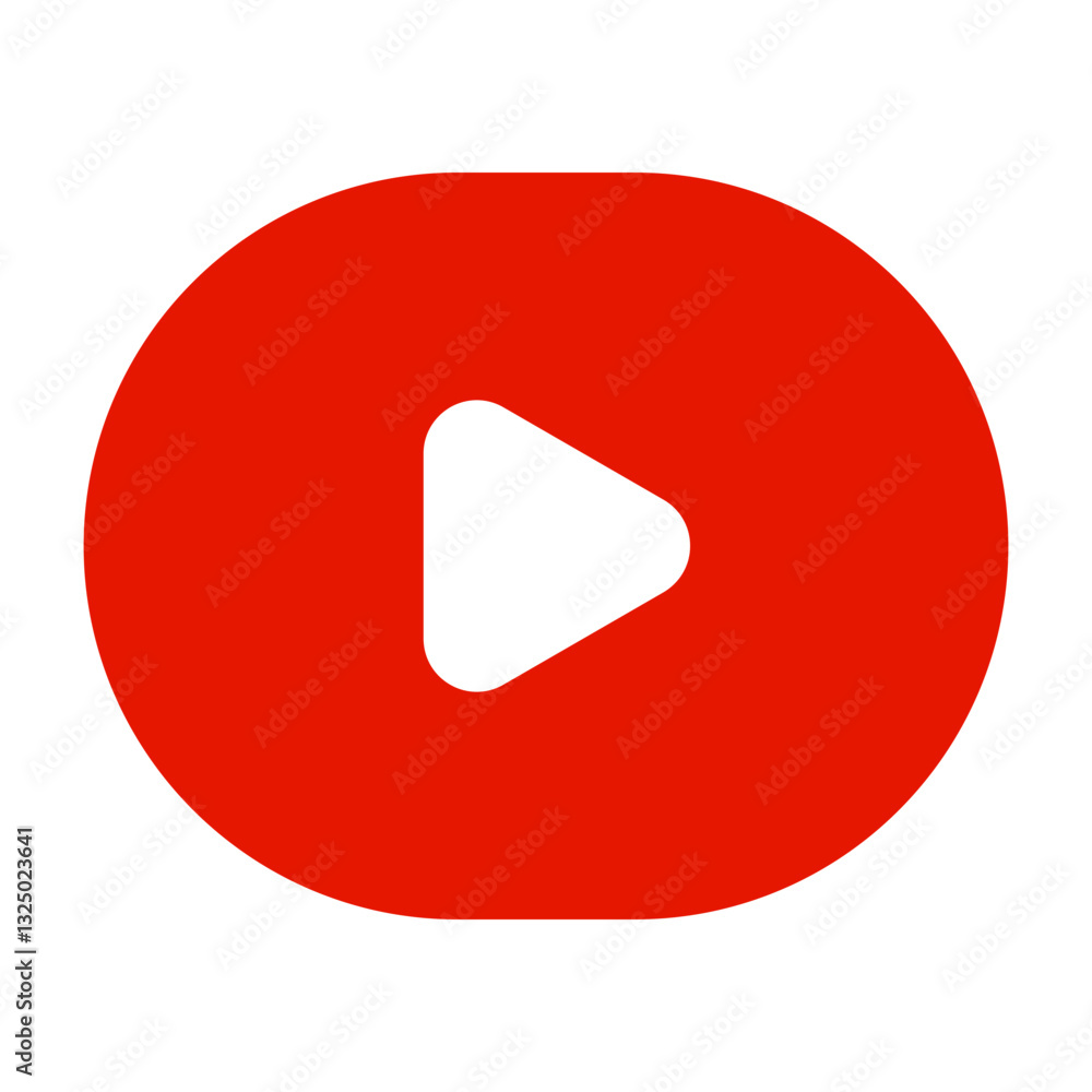 Aufkleber red play icon button video audio player icons. svg