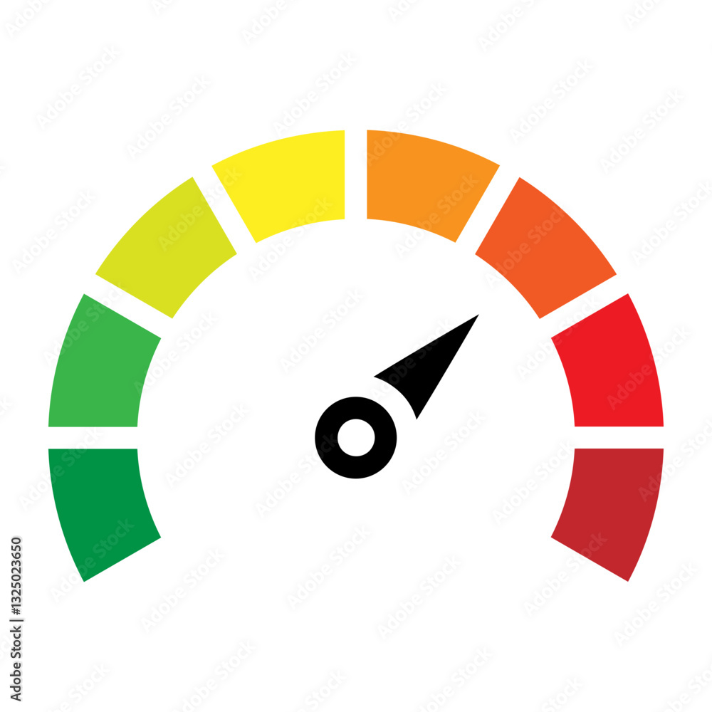 Aufkleber 
 Save to Library
 Download Preview
 Preview Crop
 Find Similar
 
File #:  506486562
Feedback Speedometer slider icon sign with Satisfaction meter scale and arrow direction, tachometer level scal. SVG