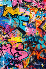 Bold, Vibrant Urban Slang - A Representation of Graffiti Culture and Street Art