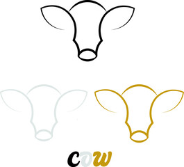 Cow Silhouette Vector – Black Farm Animal Clipart, Cattle Illustration for Logos, Stickers, T-Shirts & Branding