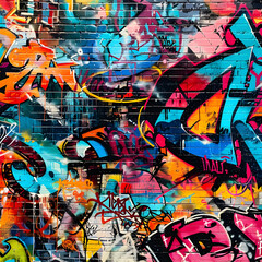 Bold, Vibrant Urban Slang - A Representation of Graffiti Culture and Street Art