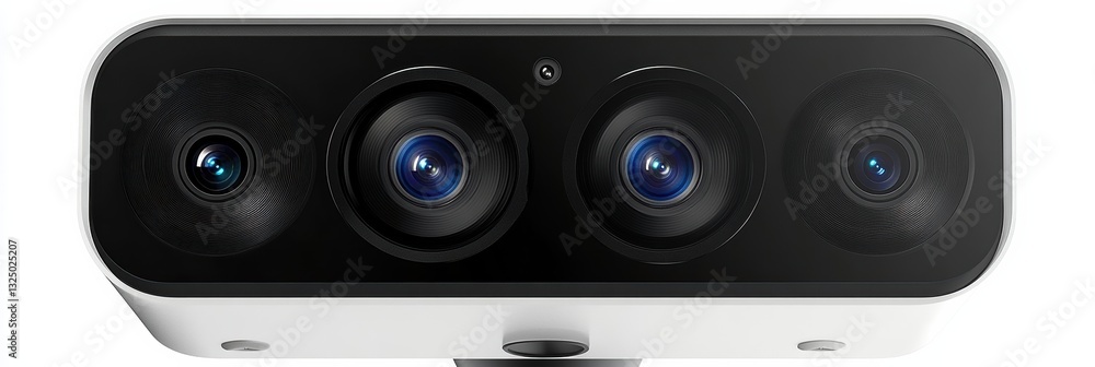 Poster high resolution motion detection camera with multiple lenses for enhanced surveillance