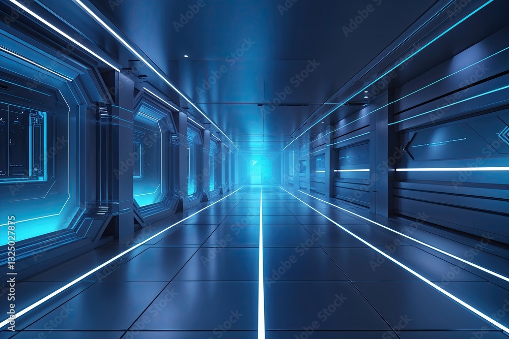 Poster blue gradient abstract background for technology-inspired web and graphic design