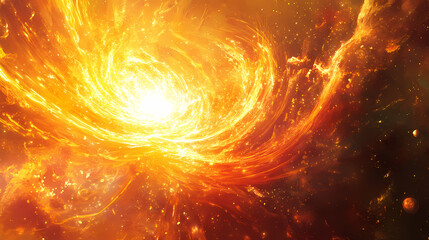 An engaging display of radiant energy and dynamic force. Blazing Luminance. Illustration