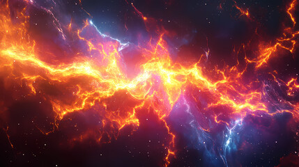 Blazing electric radiance illuminates dark surroundings with vibrant energy, blazing electric radiance. Blazing Luminance. Illustration