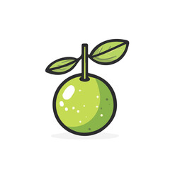 Spanish Lime Icon | Minimalist & Elegant Vector Art.
