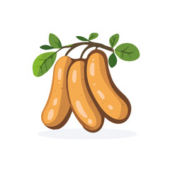 Tamarind Icon – Vector Illustration of the Unique, Tangy Fruit
