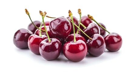 Sweet cherry isolated on white background