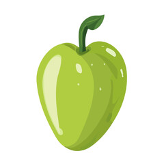 Wax Apple Icon – Vector Illustration of the Tropical Fruit
