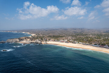 El Faro de Bucerias beach in the municipality of Aquila, Michoacan, Mexico. buserias, vuserias, vucerias.