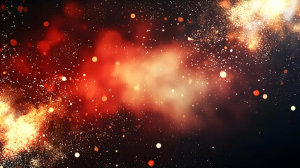 Fototapeta premium Fiery Abstract Background with Glowing Particles and Blazing Energy in Red and Orange Tones