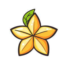 African Star Apple Icon – Simple Vector Illustration of the African Star Apple
