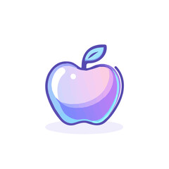 Apple Icon – Simple and Clean Design Vector Illustration
