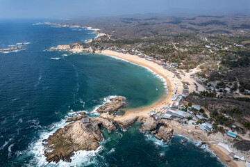 El Faro de Bucerias beach in the municipality of Aquila, Michoacan, Mexico. buserias, vuserias, vucerias.