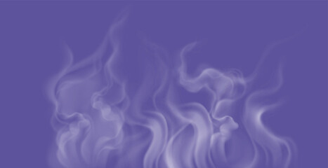 white soft smoke on purple background