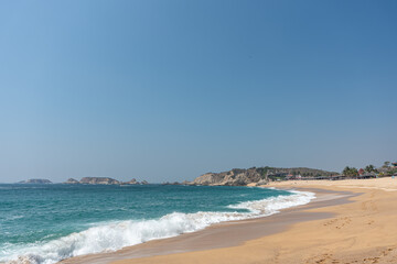 El Faro de Bucerias beach in the municipality of Aquila, Michoacan, Mexico. buserias, vuserias, vucerias.