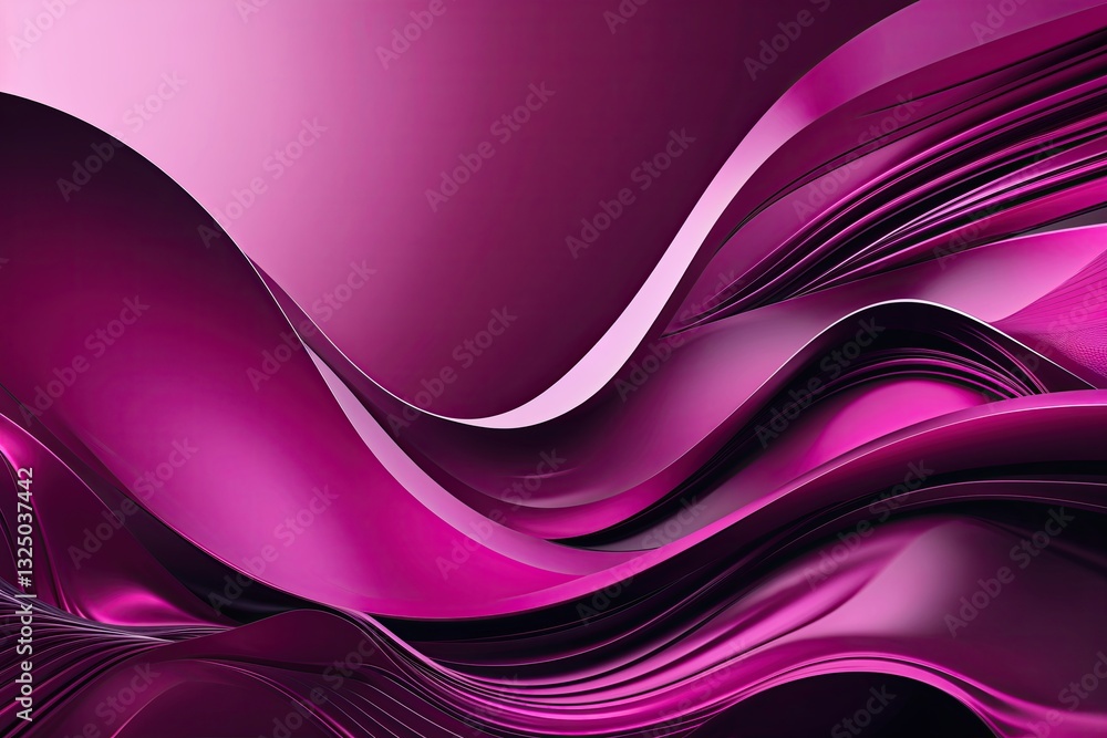 Poster dynamic magenta backdrop with curves and flowing design