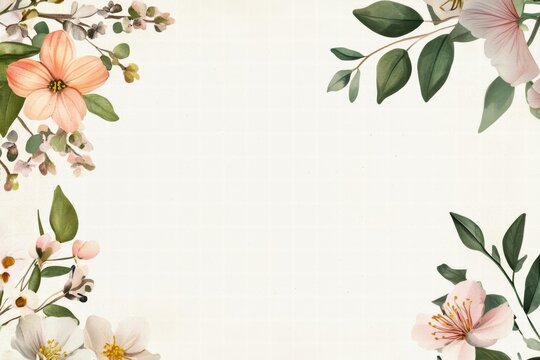 Elegant wedding invitation template featuring delicate floral elements and soft colors