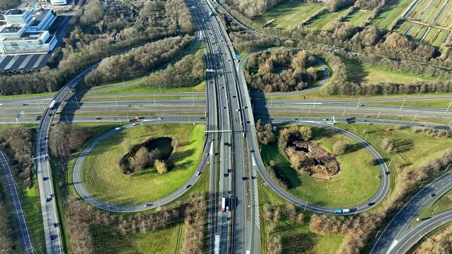  Aerial Junction Rijnsweerd near Utrecht in the Netherlands