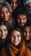 Fototapeta premium Close-Up Portrait of Diverse Group of Smiling People