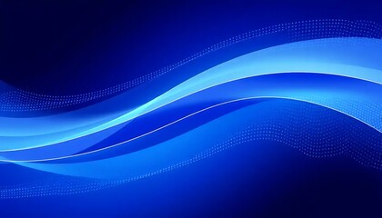 Obraz premium Vibrant blue abstract background with elegant flowing wavy lines design