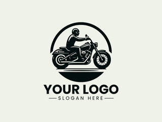 Harley Rider Vector Logo Illustration, Custom Harley Davidson Logo