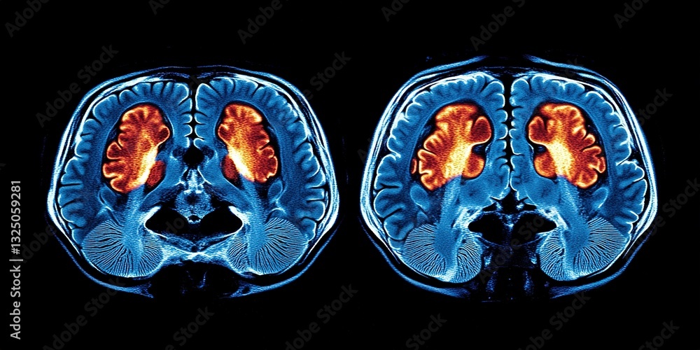 Poster brain imaging reveals distinct regions of activity in a functional mri scan showcasing neural pathwa