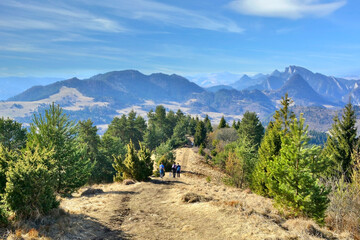 Early spring landscape in Pieniny mountains, Poland